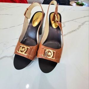 Michael Kors Wood Wedge Heel Size 9